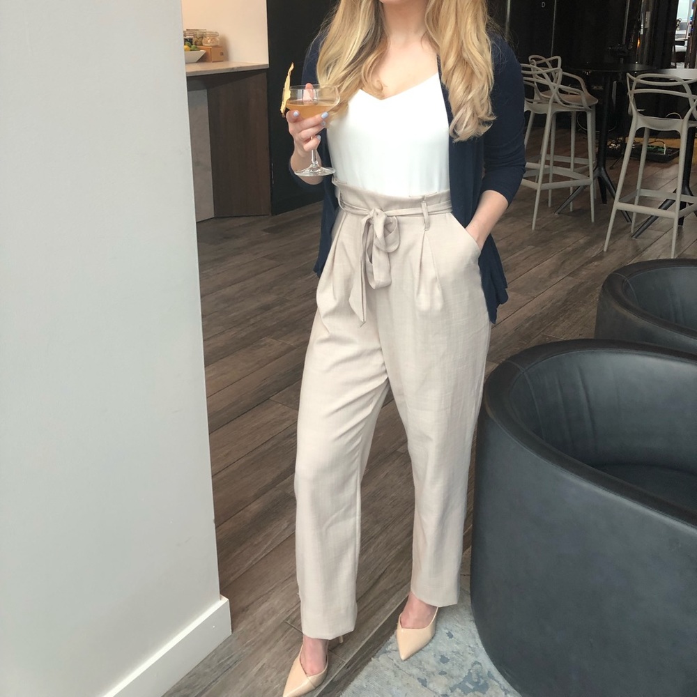 Tan/White Jumpsuit
